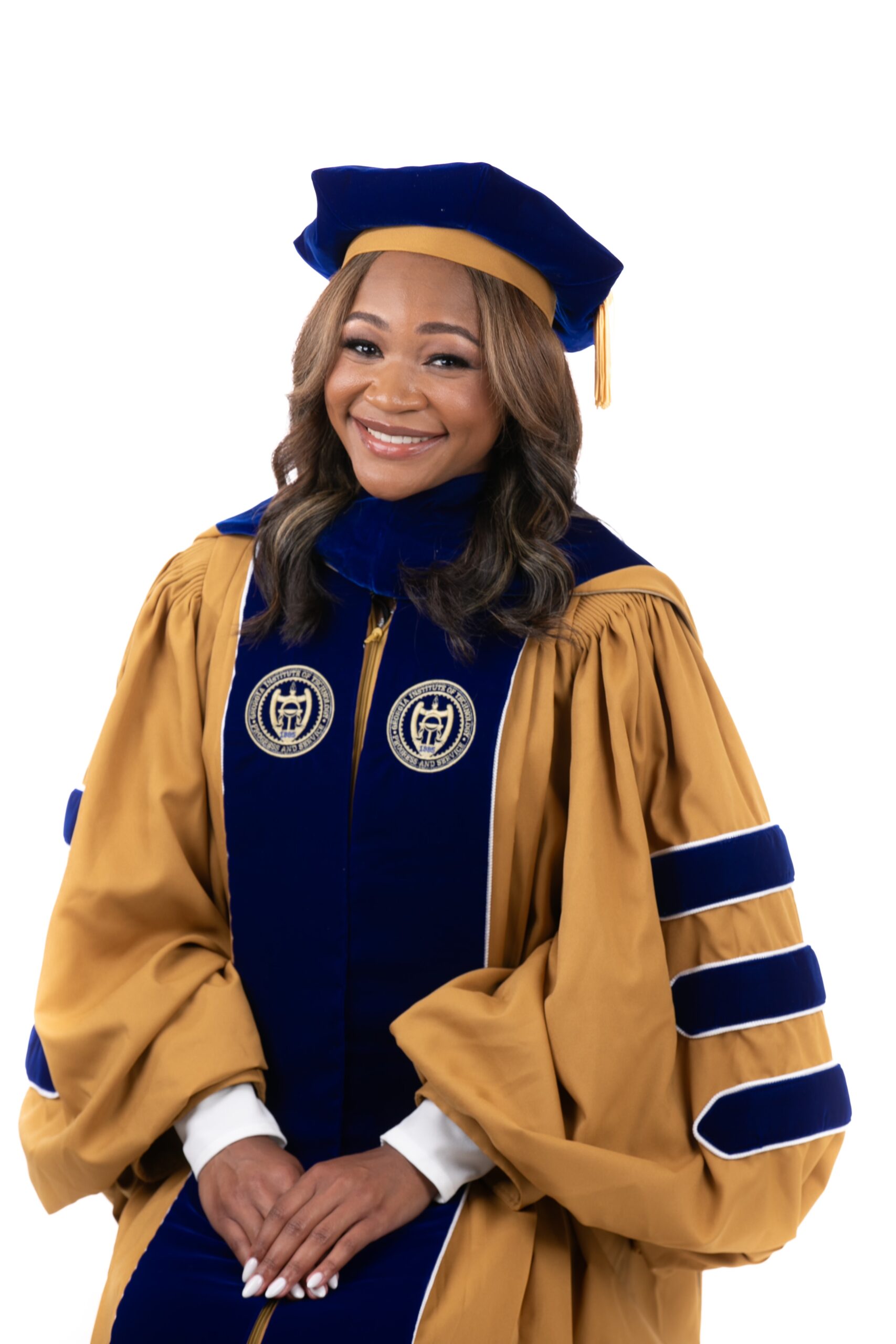 Christin Salley in cap and gown