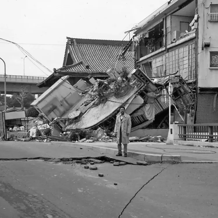 Bill in Kobe right after January 17, 1995, earthquake.